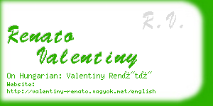 renato valentiny business card